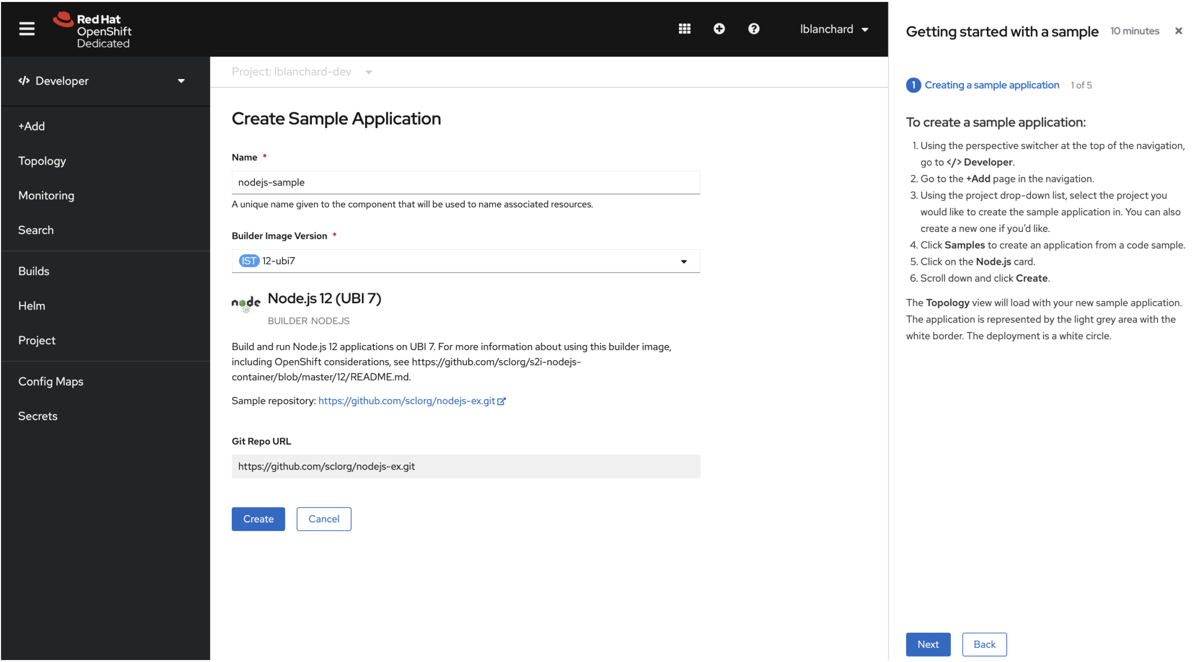 Create Application