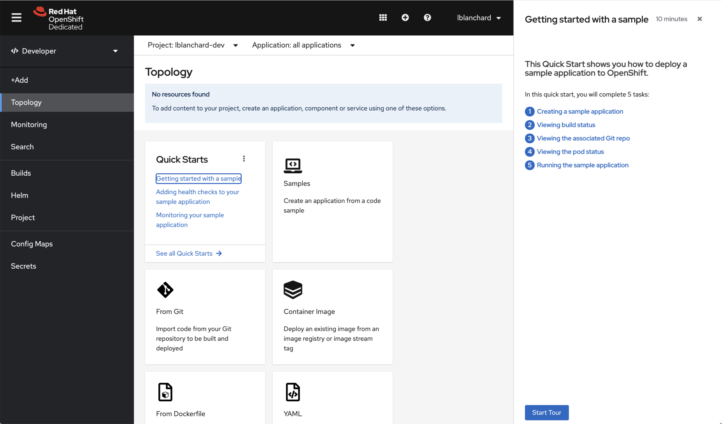 Select Quickstart